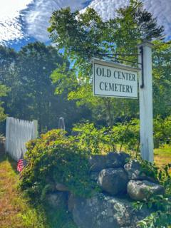 Old Center Cemetery Sign